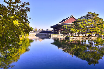 Beautiful scenery of Gyeongbokgung Palace in Seoul, 서울 경복궁의 아름다운 풍경들