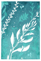 abstract background with leaves. cover for a postcard.