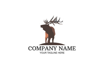 Deer animal Company Logo Vector Illustration. Suitable for business company, modern company, etc.