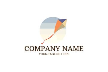 Fototapeta na wymiar flying kite Company Logo Vector Illustration. Suitable for business company, modern company, etc.