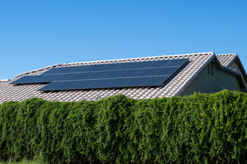 Solar panels on an Arizona house