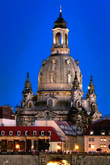 Fototapeta na wymiar View to the Frauenkirche church in Dresden, Germany