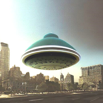 1970年代の日本を見に来た巨大UFO