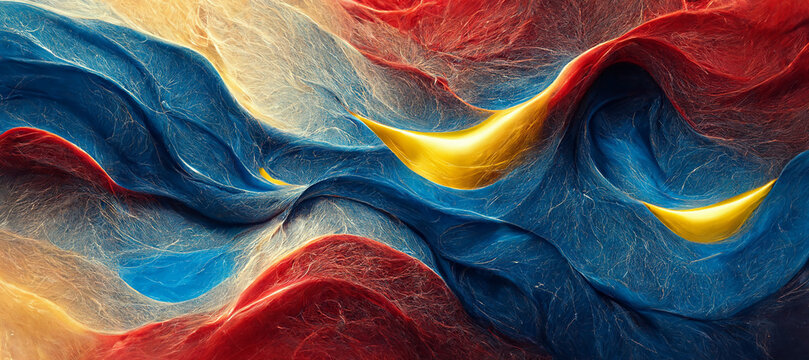 Vibrant abstract  colors wallpaper design, red blue and yellow
