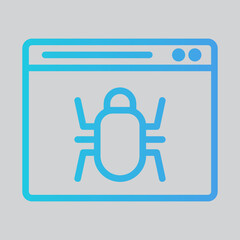 Obraz premium Bug icon in gradient style about browser, use for website mobile app presentation