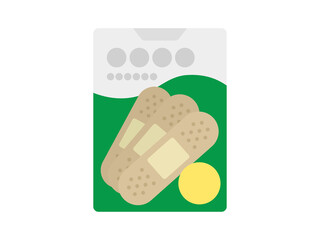 箱に入った、絆創膏のイラスト