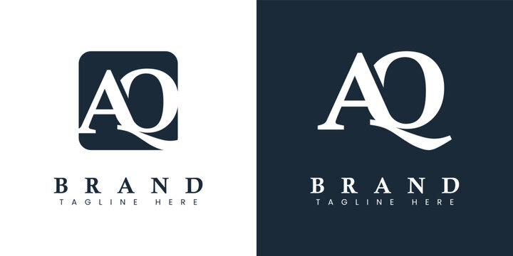 Modern and simple Letter AQ Logo, suitable for any business with AQ or QA initials.