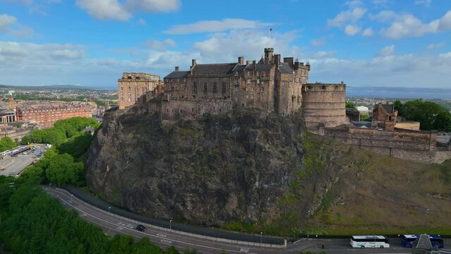 Edinburgh Castle is a historic castle stands on Castle Rock in Old Town Edinburgh, Scotland, UK. Old town Edinburgh is a UNESCO World Heritage Site since 1995. 