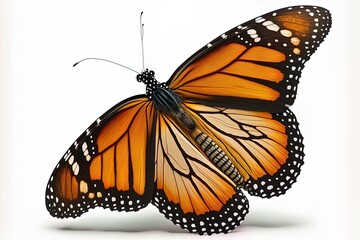 Monarch Butterfly Isolated On White Background