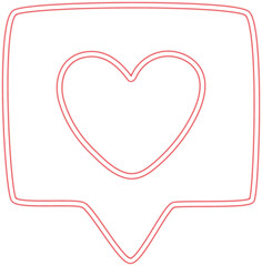 symbol line love minimal neon