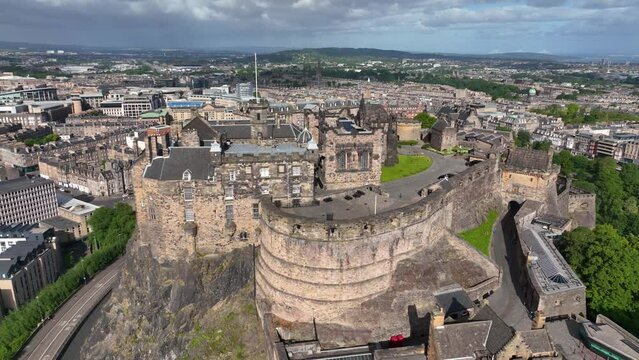 Edinburgh Castle is a historic castle stands on Castle Rock in Old Town Edinburgh, Scotland, UK. Old town Edinburgh is a UNESCO World Heritage Site since 1995. 