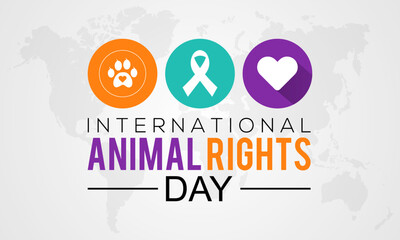 Vector illustration on the theme of international animal rights day observed each year during December. observed each yearduring December banner, Holiday, poster, card and background design.