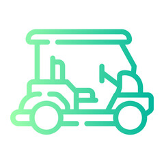 golf cart gradient icon