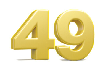Obraz premium 3d numbers 49 golden render