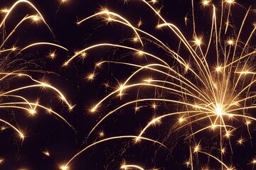 Fireworks in Night Sky Seamless Texture Pattern Tiled Repeatable Tessellation Background Image	
