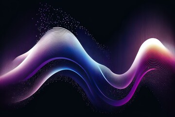 Abstract Motion Wave Line. Gradient Line Background 2D Illustrated Design.