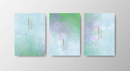 cards with watercolor background. Design for your date, postcard, banner, logo.