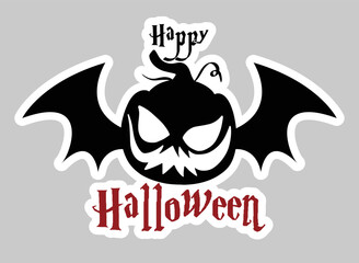 illustration of halloween skull