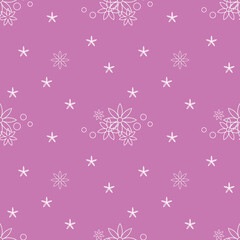 A bunch of white flowers surrounded by small white flowers on a pastel pink background, it is a seamless pattern that look lovely attractive and beautiful.