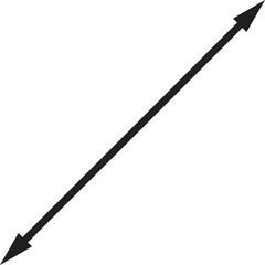 diagonal thin double arrow icon on white background. double arrow sign. flat style.