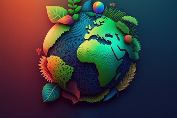 Gradient Earth Day Illustration