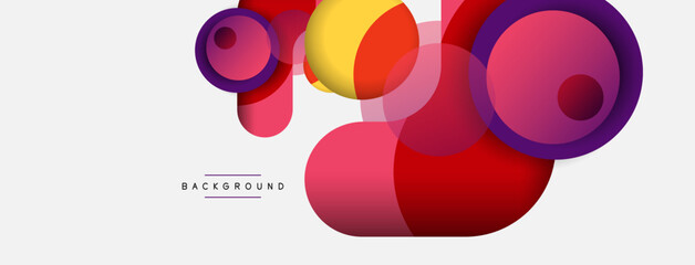 Circle and round shapes abstract background. Vector illustration for wallpaper banner background or landing page