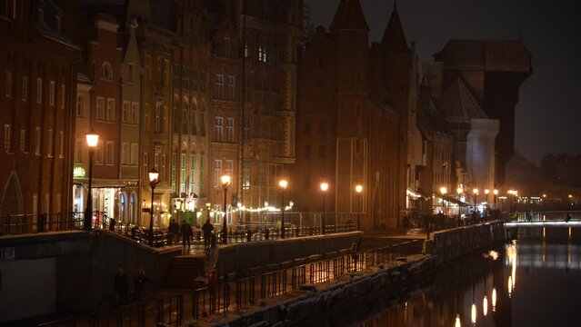 Gdansk embankment city Europe evening landscape