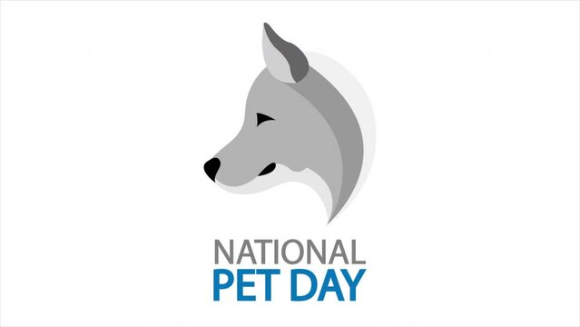 National pet day dog logo, art video illustration.