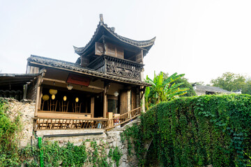 Obraz premium Chaji Ancient Town, Jing County, Xuancheng City, Anhui Province, China, China's largest existing Ming and Qing ancient village, national key cultural relics.