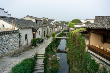 Fototapeta na wymiar Chaji Ancient Town, Jing County, Xuancheng City, Anhui Province, China, China's largest existing Ming and Qing ancient village, national key cultural relics.
