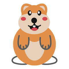 Fototapeta premium Hamster Hand Drawn Childish Element