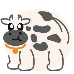 Cow Hand Drawn Childish Element