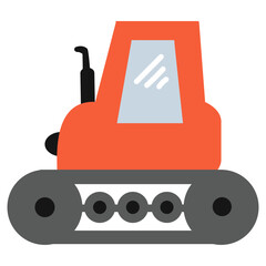 Obraz premium Tractor Hand Drawn Childish Element