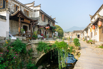 Chaji Ancient Town, Jing County, Xuancheng City, Anhui Province, China, China's largest existing Ming and Qing ancient village, national key cultural relics.

