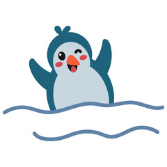 Penguin Hand Drawn Childish Element