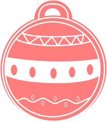 a Christmas ball as a Christmas tree decoration to complete the Christmas celebration
