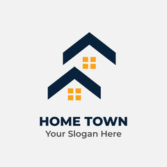 Home Town Company Vector Logo Template