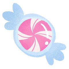 Wrapped candy hand drawn illustration