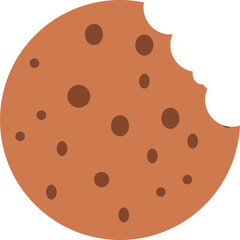 A cookie is brown in color and has a sweet taste
