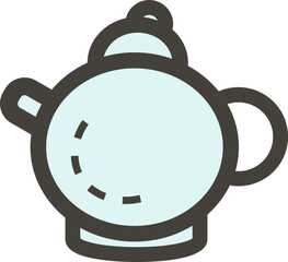 a blue teapot to beautify the drink
