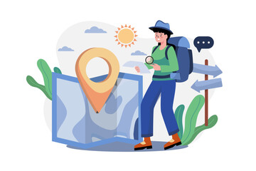 Girl Holding Travel Map