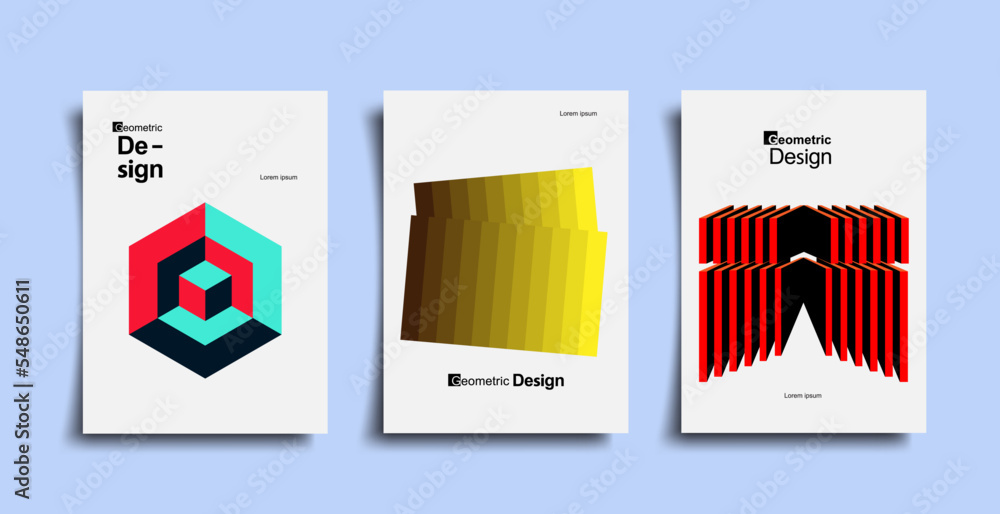 Poster abstract bauhaus geometric pattern background, vector circle, triangle and square lines art design. 