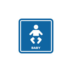Baby toilet symbol icon vector. Baby changing icon