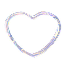 heart shaped glass holographic 3d shape