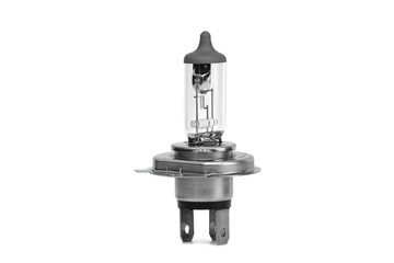 H4 halogen headlight bulb isolated on white background