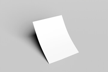 Blank portrait A4. Brochure magazine isolated on gray, changeable background / white paper isolated for mockup