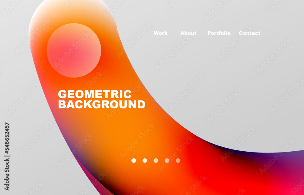 Fototapete abstract liquid background for your landing page design. web page for website or mobile app wallpape