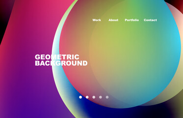 Abstract liquid background for your landing page design. Web page for website or mobile app wallpaper