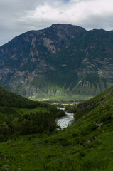 Mountain river Chulcha in Altay Russia