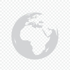 World Map grey Color on White Background quality files Png
